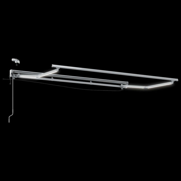 Cadru de copertină electrică cu LED-uri Alb 2,5 x 2 m Aluminiu - WALTI WALTI