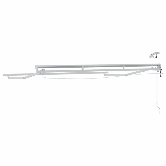Cadru de copertină electrică cu LED-uri Alb 2,5 x 2 m Aluminiu - WALTI WALTI