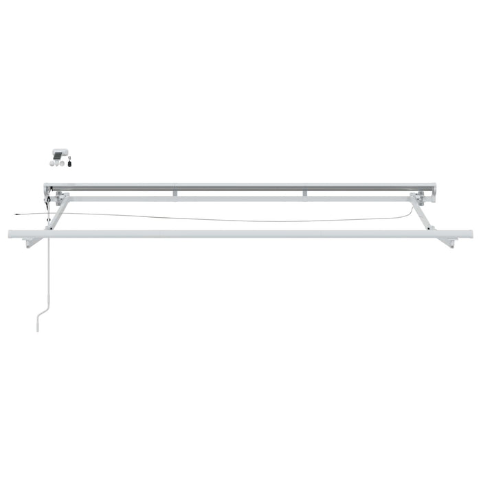 Cadru de copertină electrică cu LED-uri Alb 2,5 x 2 m Aluminiu - WALTI WALTI
