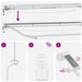 Cadru de copertină electrică cu LED-uri Alb 2,5 x 2 m Aluminiu - WALTI WALTI