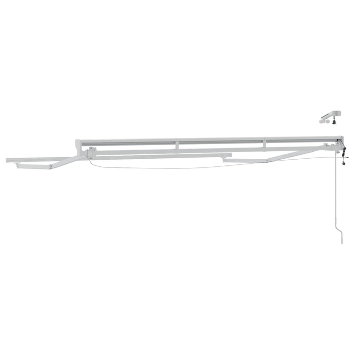 Cadru de copertină electrică cu LED-uri Alb 3,5 x 2 m Aluminiu - WALTI WALTI
