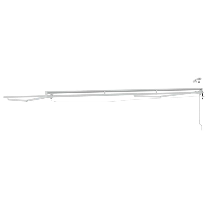 Cadru de copertină electrică cu LED-uri Alb 5 × 3,5 m Aluminiu - WALTI WALTI