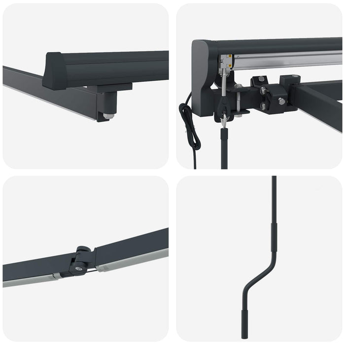 Cadru de copertină electrică cu LED-uri Antracit 2,5 x 2 m - WALTI WALTI