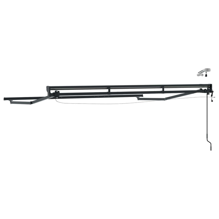 Cadru de copertină electrică cu LED-uri Antracit 3,5 x 2 m - WALTI WALTI