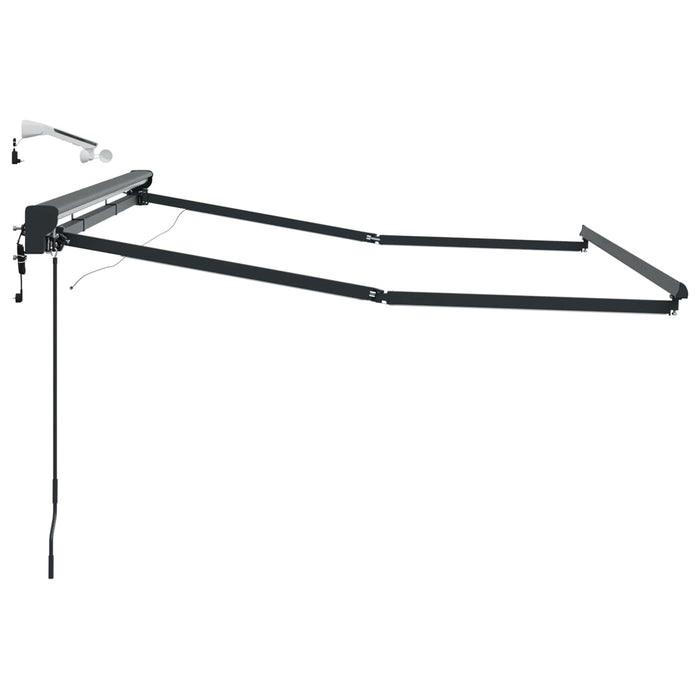 Cadru de copertină electrică cu LED-uri Antracit 3,5 x 2 m - WALTI WALTI