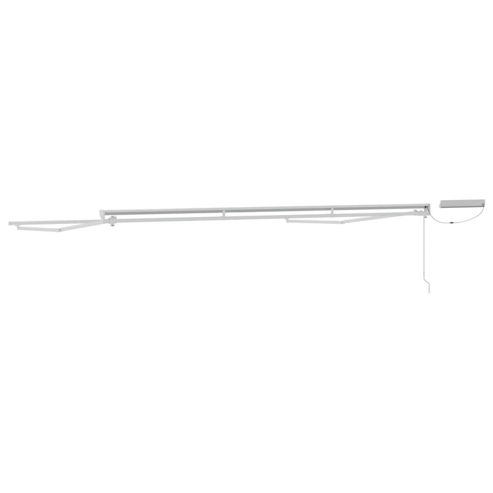 Cadru copertină retractabil electric Alb 4 × 3,5 m Oțel - WALTI WALTI