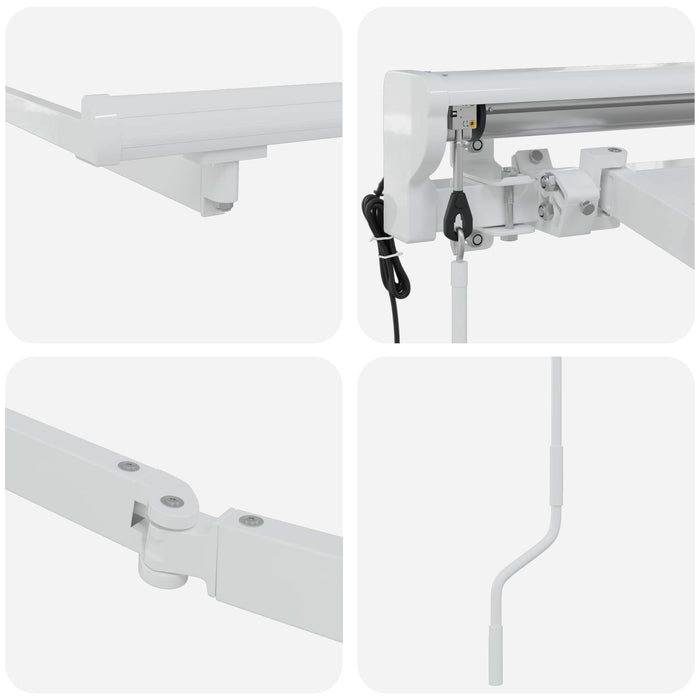 Cadru copertină retractabil electric Alb 5 x 3 m Oțel - WALTI WALTI