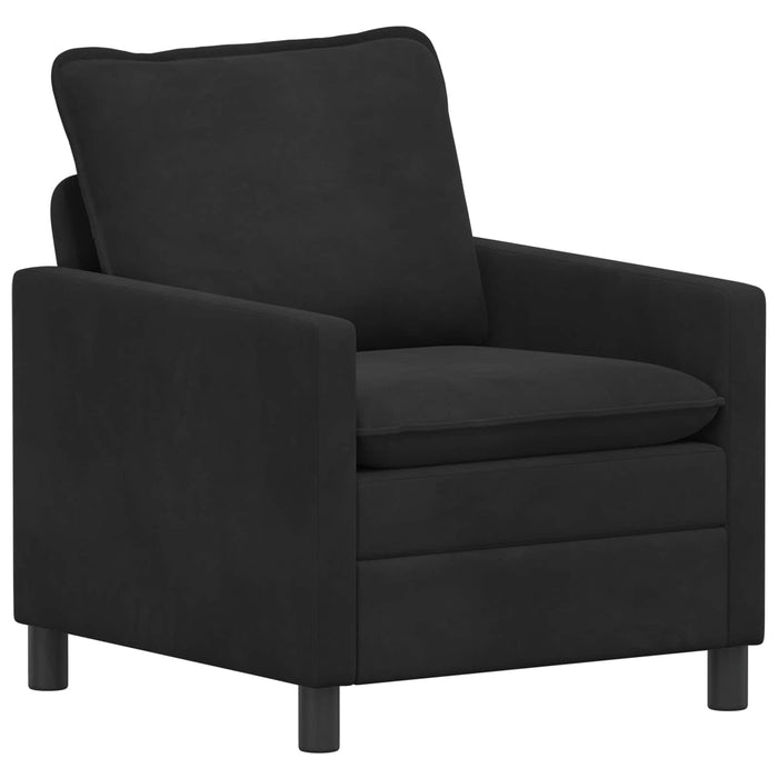 Canapea Negru 76 x 81 x 87,5 cm Catifea - WALTI WALTI