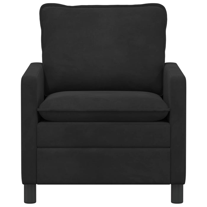 Canapea Negru 76 x 81 x 87,5 cm Catifea - WALTI WALTI