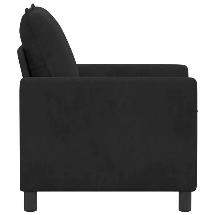 Canapea Negru 76 x 81 x 87,5 cm Catifea - WALTI WALTI