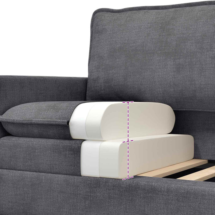 Canapea Gri închis 76 x 81 x 87,5 cm Poliester WALTI