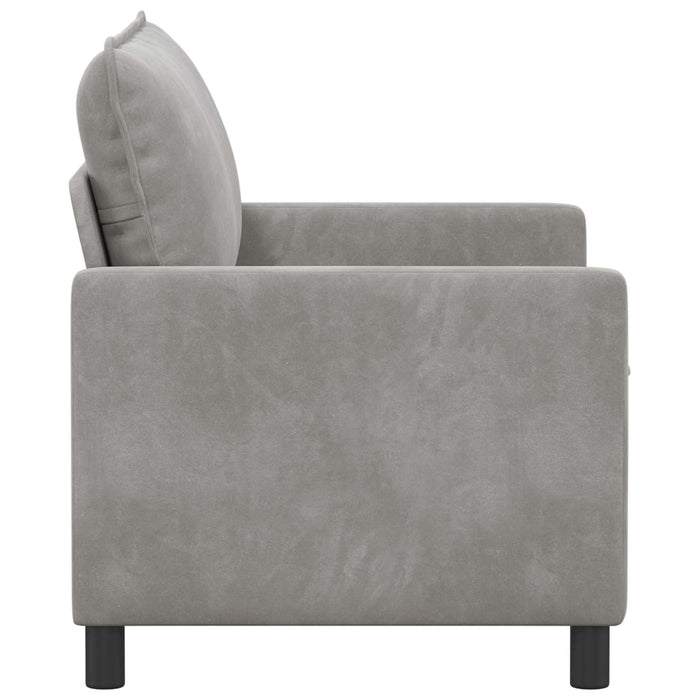 Canapea Gri deschis 126 x 81 x 87,5 cm Catifea - WALTI WALTI