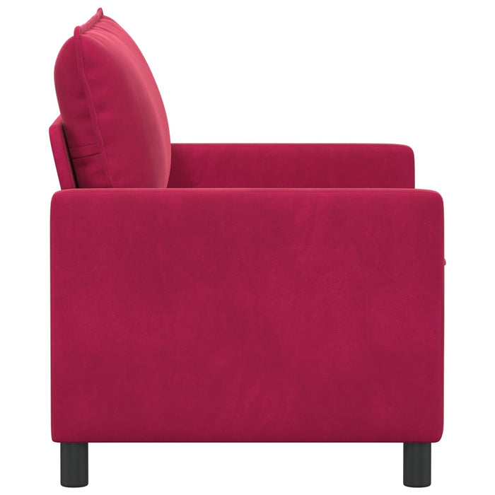 Canapea Roșu Vin 126 x 81 x 87,5 cm Catifea - WALTI WALTI