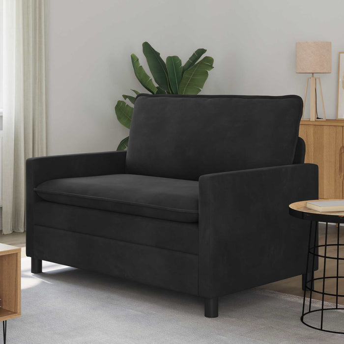 Canapea Negru 126 x 81 x 87,5 cm Catifea - WALTI WALTI