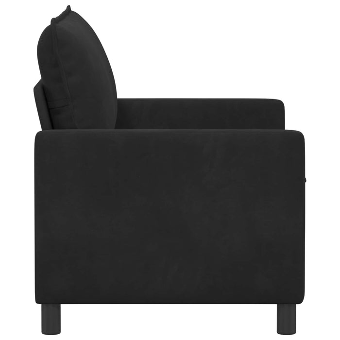 Canapea Negru 126 x 81 x 87,5 cm Catifea - WALTI WALTI