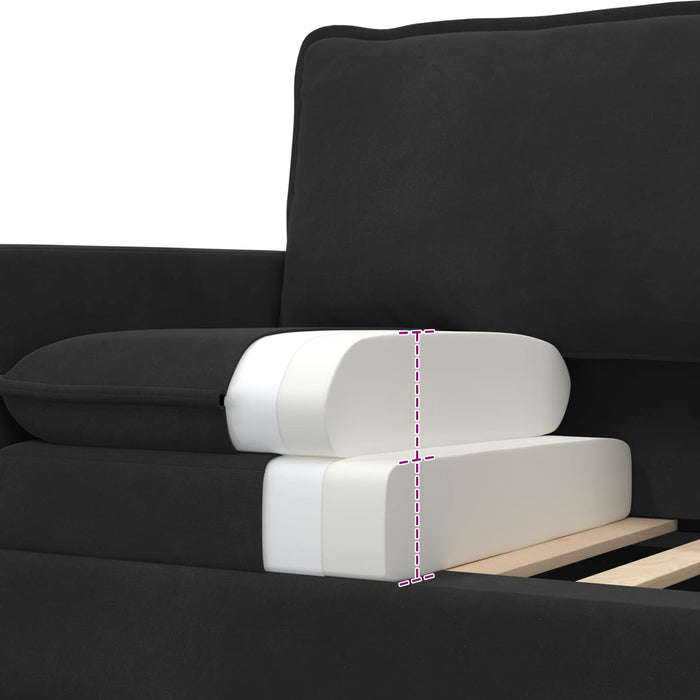 Canapea Negru 156 x 81 x 87,5 cm Catifea WALTI