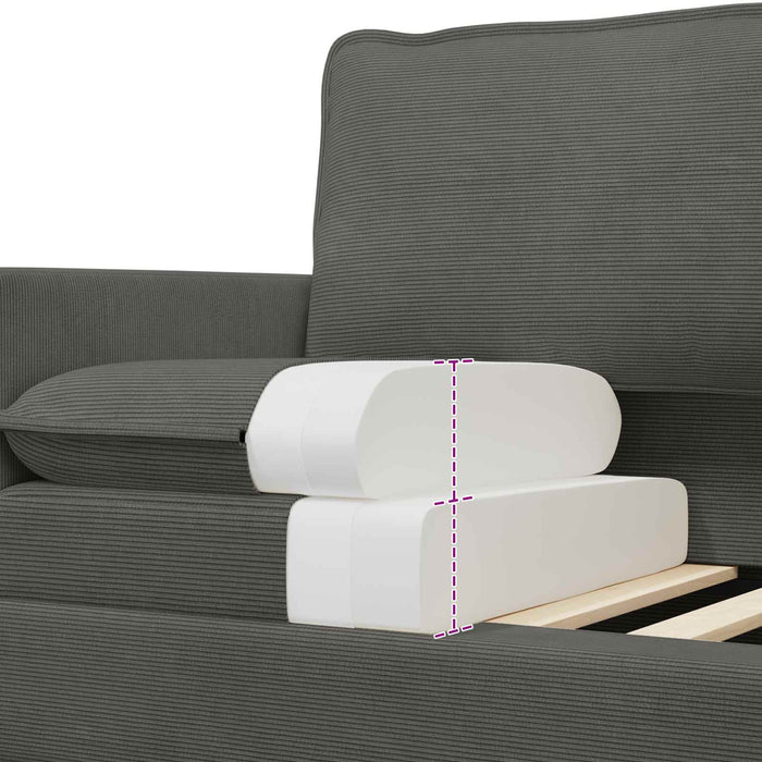 Canapea Gri închis 156 x 81 x 87,5 cm Țesătură WALTI