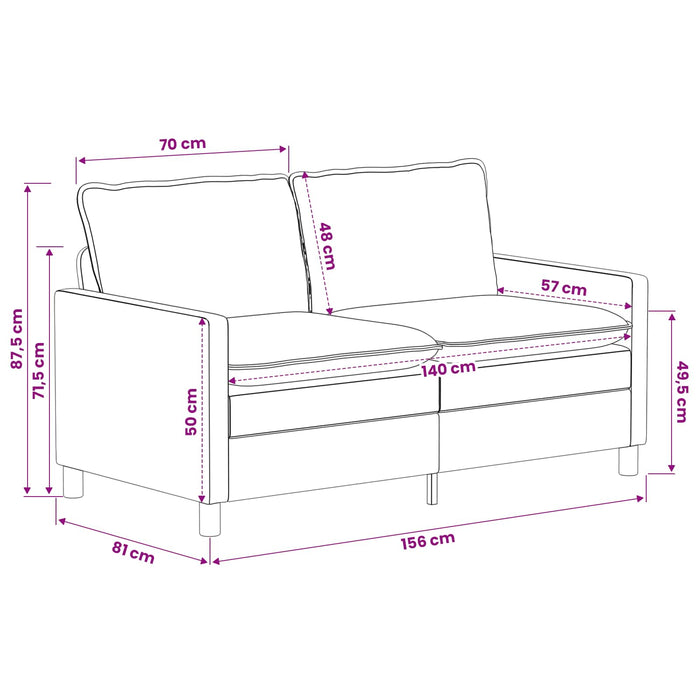 Canapea Gri deschis 156 x 81 x 87,5 cm Poliester WALTI