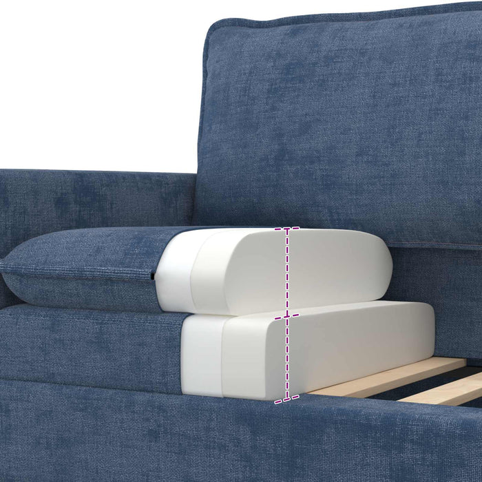 Canapea albastru 156 x 81 x 87,5 cm Poliester - WALTI WALTI