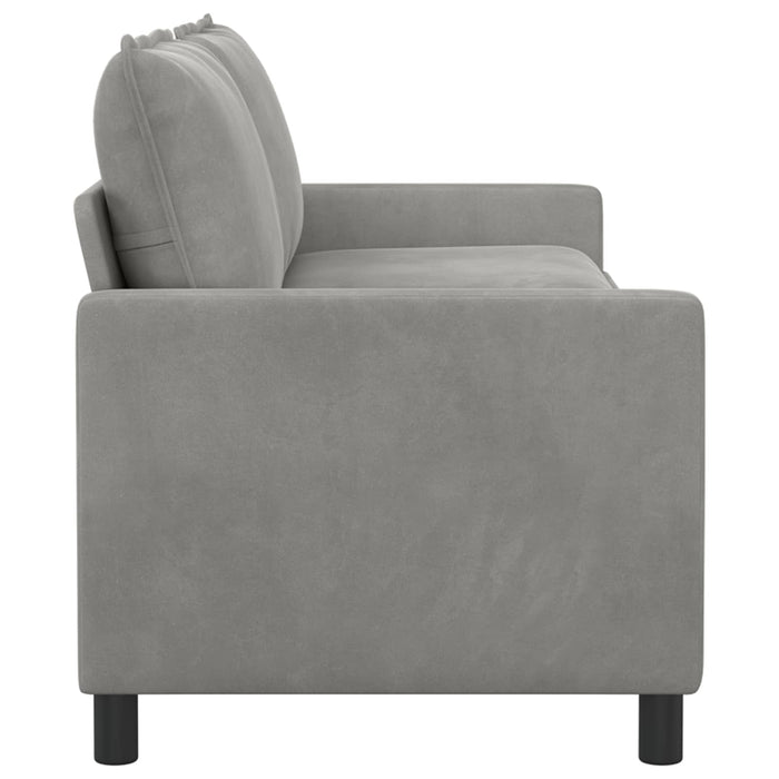 Canapea Gri deschis 196 x 81 x 87,5 cm Catifea - WALTI WALTI