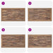 Tăblie cap Pe perete natural 100 cm Lemn solid de tec - WALTI WALTI
