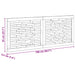 Tăblie cap Pe perete natural 140 cm Lemn solid de tec - WALTI WALTI