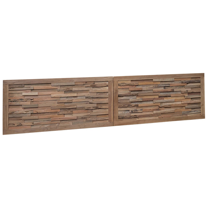 Tăblie cap Pe perete natural 200 cm Lemn solid de tec - WALTI WALTI
