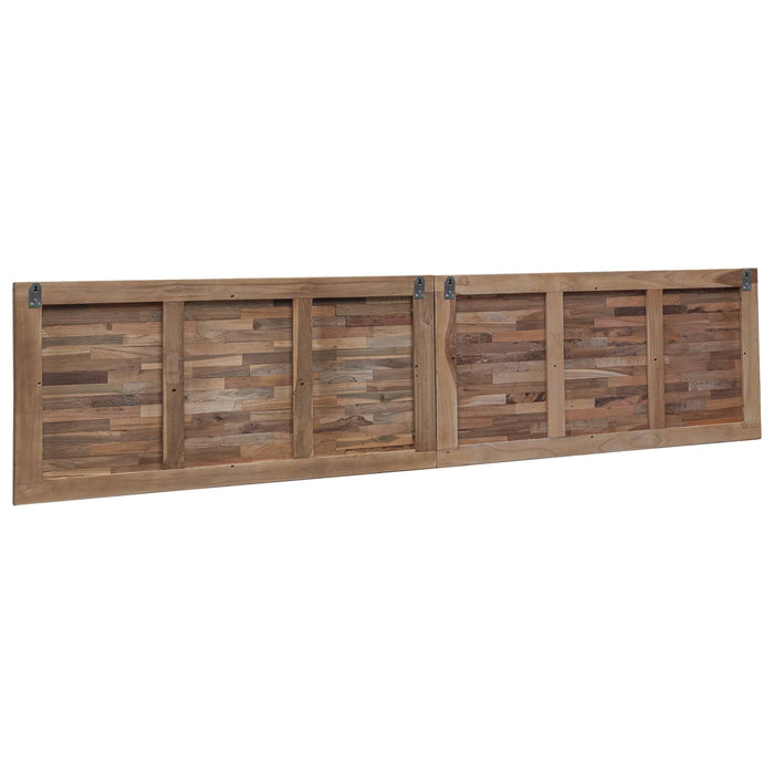 Tăblie cap Pe perete natural 200 cm Lemn solid de tec - WALTI WALTI