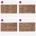 Tăblie cap Pe perete natural 100 cm Lemn solid de tec - WALTI WALTI