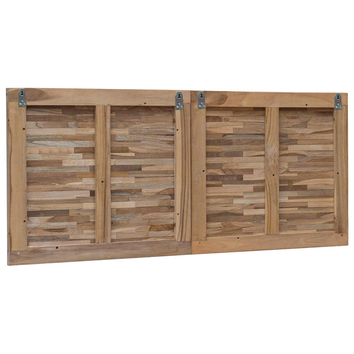 Tăblie cap Pe perete natural 120 cm Lemn solid de tec - WALTI WALTI