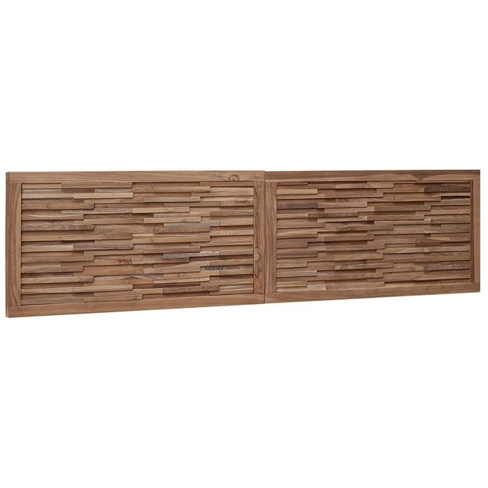 Tăblie cap Pe perete natural 180 cm Lemn solid de tec - WALTI WALTI