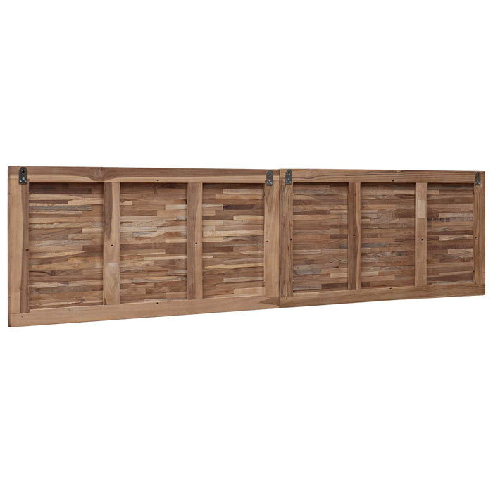 Tăblie cap Pe perete natural 180 cm Lemn solid de tec - WALTI WALTI