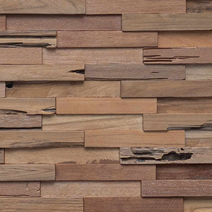 Tăblie cap Pe perete natural 200 cm Lemn solid de tec - WALTI WALTI