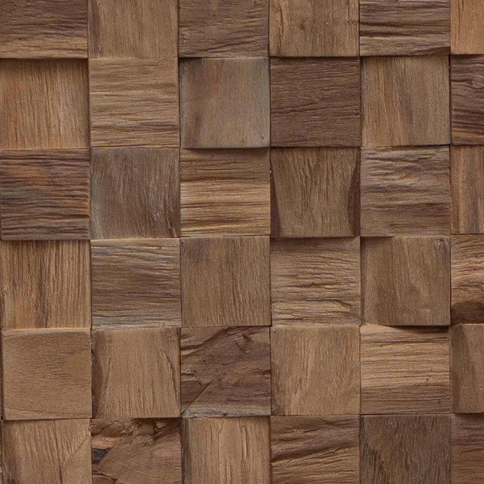 Tăblie cap Pe perete natural 120 cm Lemn solid de tec WALTI