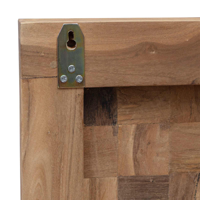 Tăblie cap Pe perete natural 120 cm Lemn solid de tec WALTI