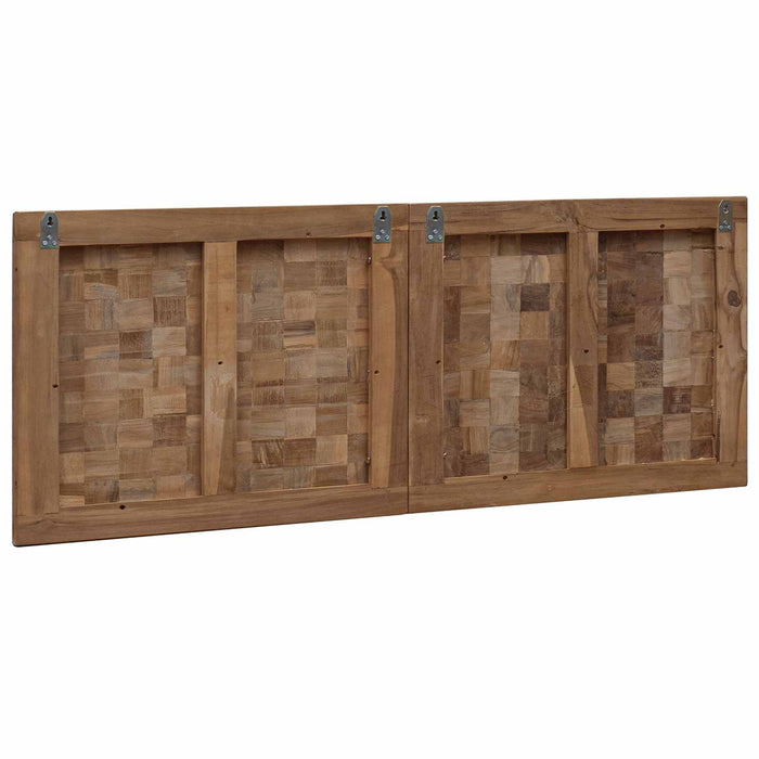 Tăblie cap Pe perete natural 120 cm Lemn solid de tec WALTI