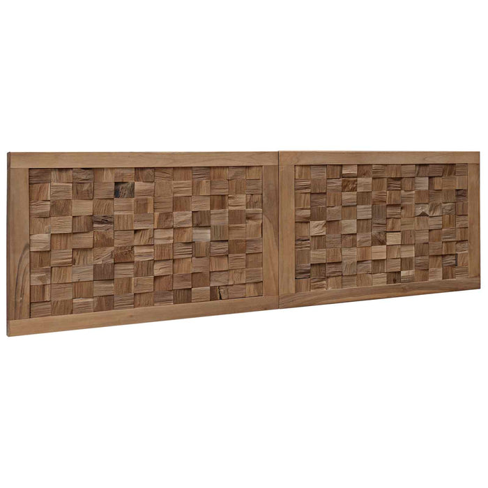 Tăblie cap Pe perete natural 140 cm Lemn solid de tec - WALTI WALTI