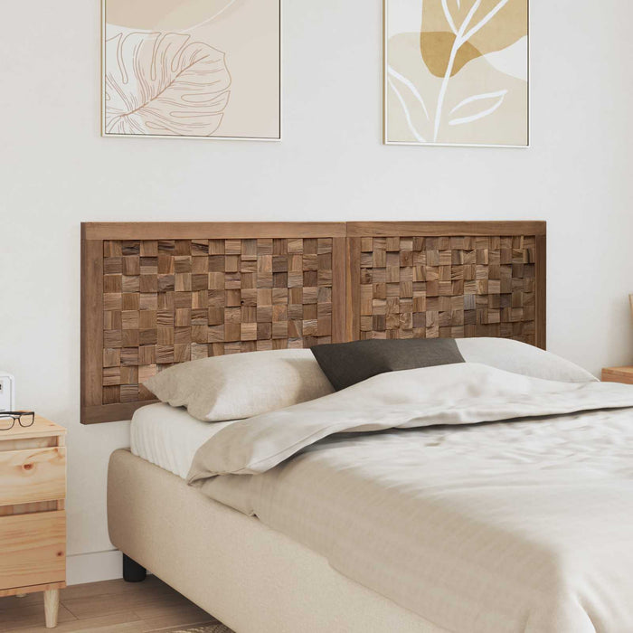 Tăblie cap Pe perete natural 160 cm Lemn solid de tec - WALTI WALTI