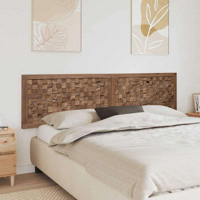 Tăblie cap Pe perete natural 200 cm Lemn solid de tec - WALTI WALTI
