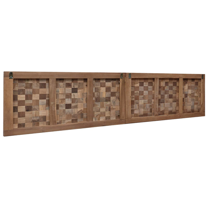 Tăblie cap Pe perete natural 200 cm Lemn solid de tec - WALTI WALTI