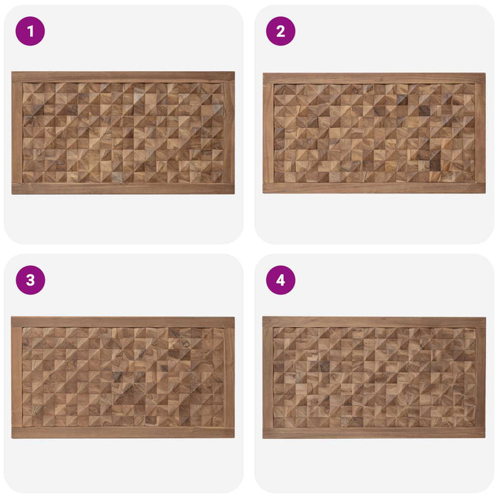 Tăblie cap natural Teak solid - WALTI WALTI
