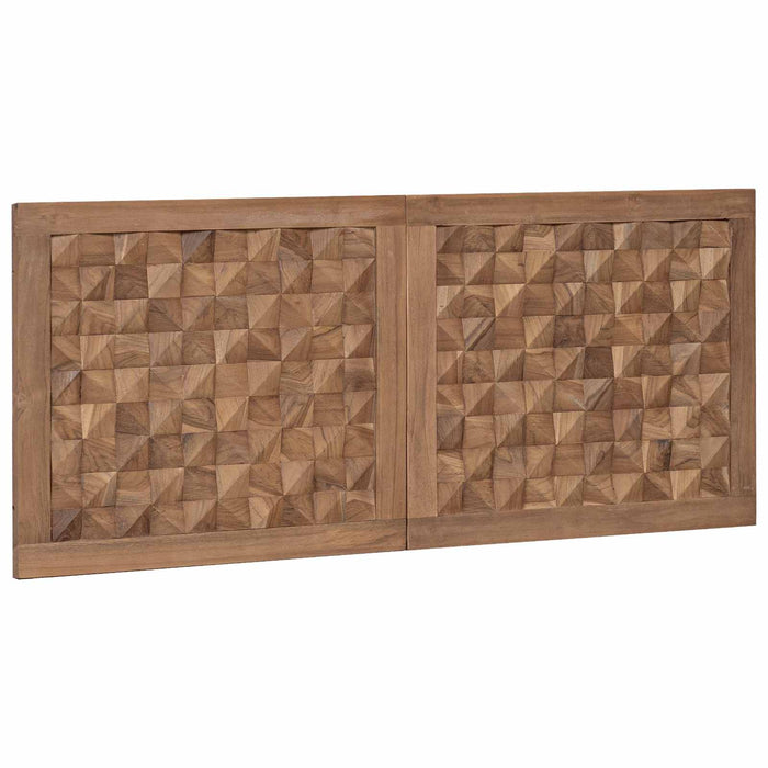 Tăblie cap Pe perete natural 120 cm Lemn solid de tec - WALTI WALTI