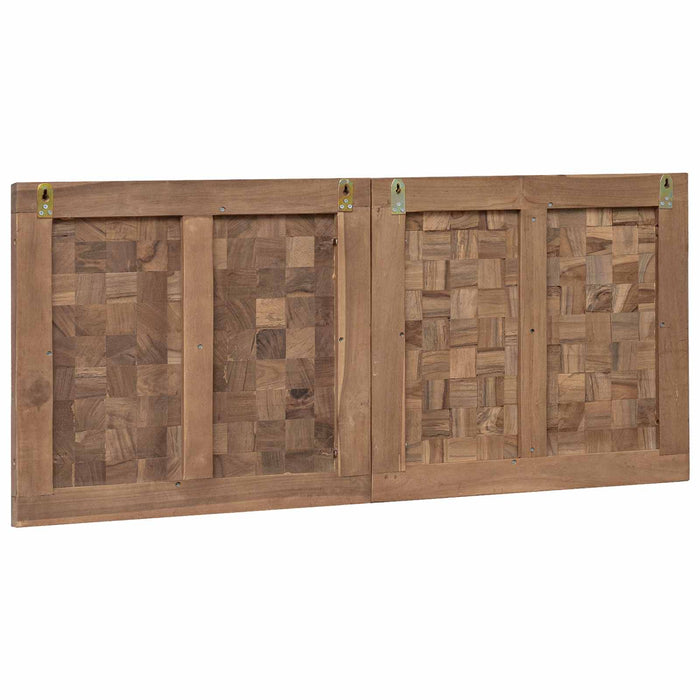 Tăblie cap Pe perete natural 120 cm Lemn solid de tec - WALTI WALTI