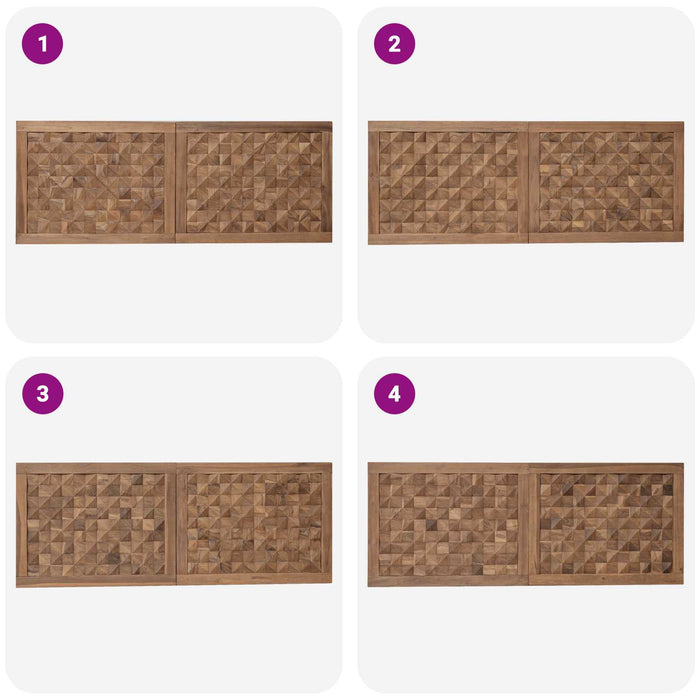 Tăblie cap natural Teak solid - WALTI WALTI