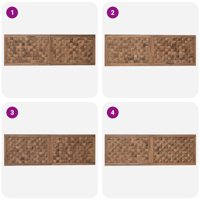 Tăblie cap natural Teak solid - WALTI WALTI