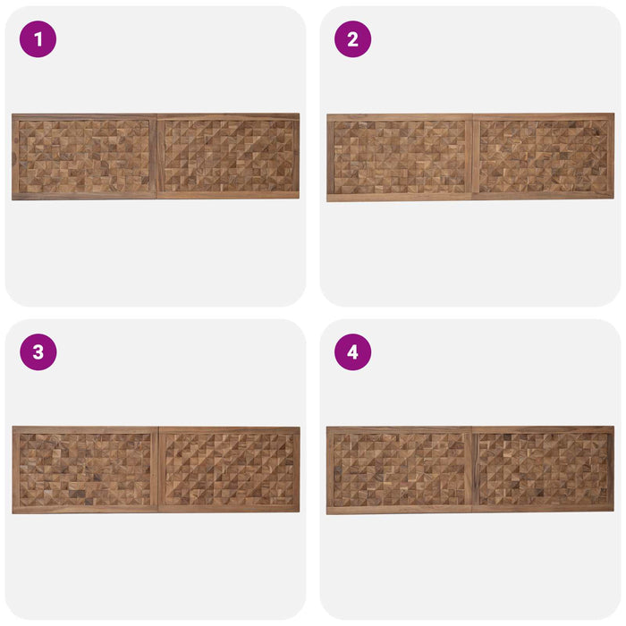 Tăblie cap natural Teak solid - WALTI WALTI