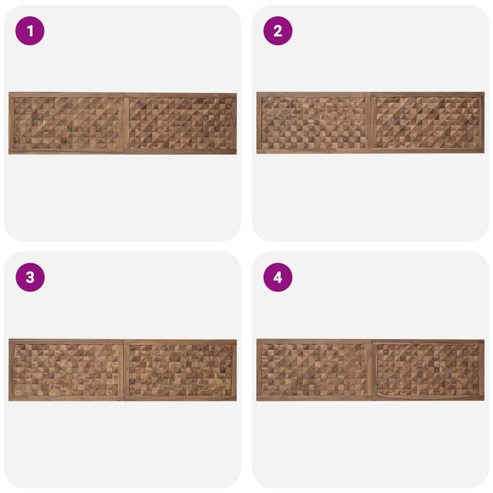 Tăblie cap natural Teak solid - WALTI WALTI