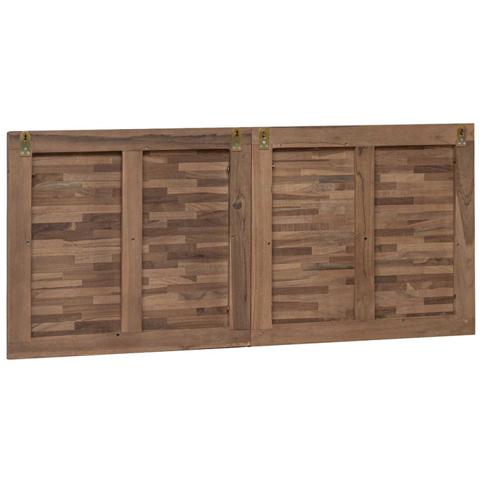 Tăblie cap Pe perete natural 120 cm Lemn solid de tec - WALTI WALTI