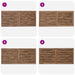 Tăblie cap Pe perete natural 120 cm Lemn solid de tec - WALTI WALTI