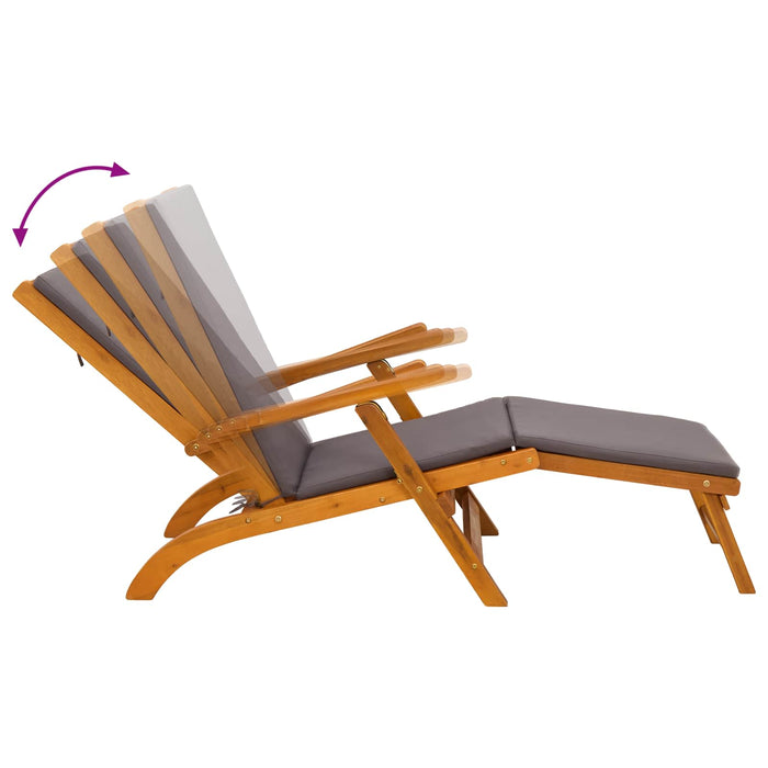 Șezlong pliabil și culisant 55 x 146 x 91 cm WALTI